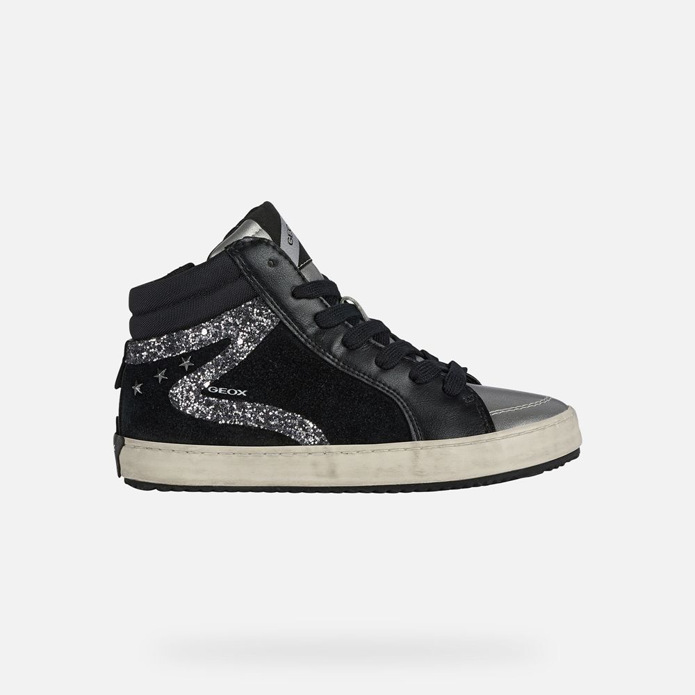 Geox Kiz Çocuk Spor Ayakkabı Siyah/Gümüş - Kalispera - SEC-247596